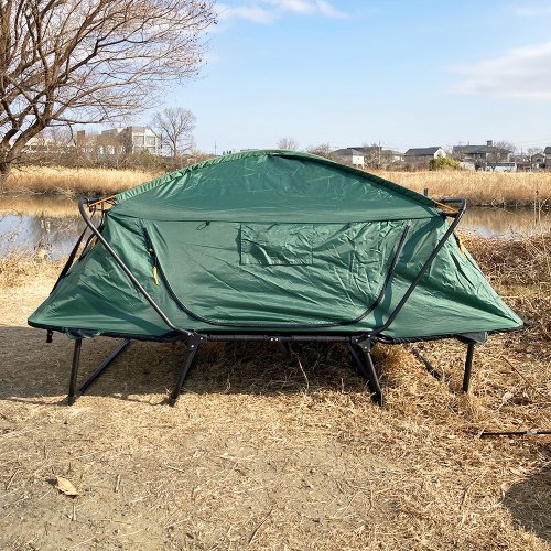 オフグラウンドテント キャンピングベッド 脚付き キャンプ用ベット ダブルサイズ ２人用  カタツムリテント Huehuecoyotl Outdoor Works Offground Tent
