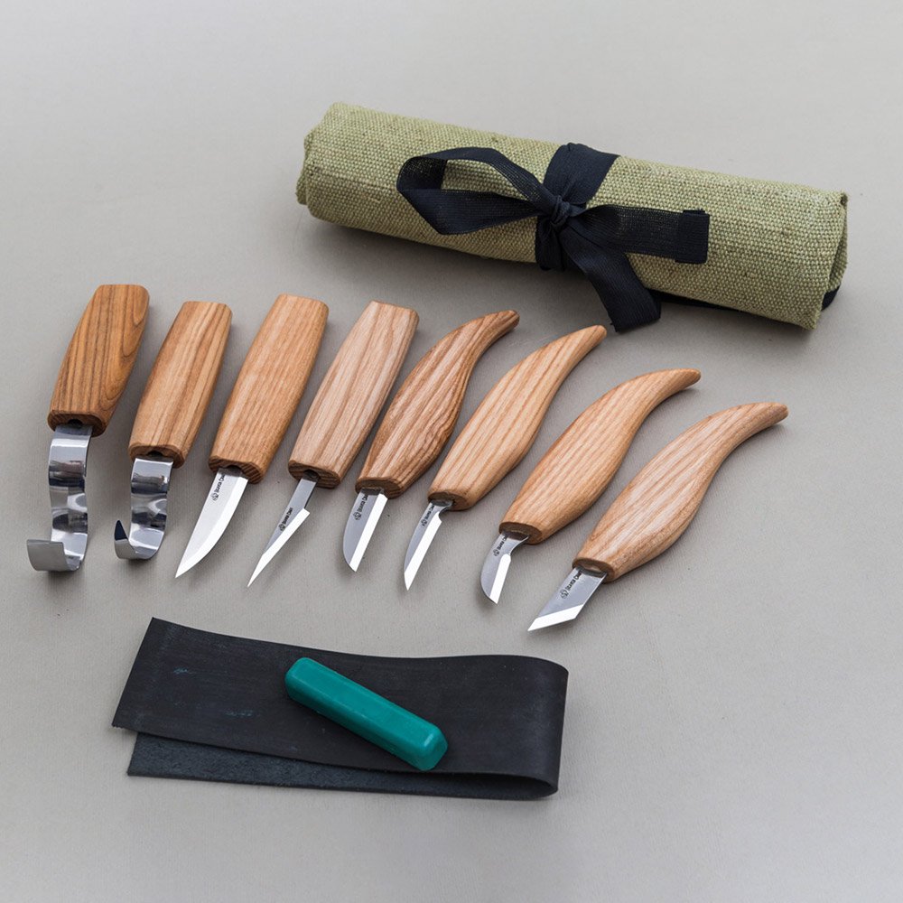 ビーバークラフト ウッドカービングセット ナイフ8本 Beaver Craft Wood Carving Set of 8 Knives