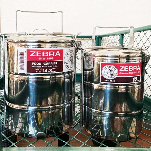 ZEBRA Food Carrier 12cmx3 14cmx3 ゼブラ フードキャリアー お弁当箱 3段式 直火OK