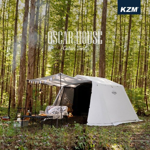 KZM ϥӥƥ ۥ磻 ե륯 34  ȥɥ KZM OUTDOOR OSCAR HOUSE CABIN TENT WHITE
