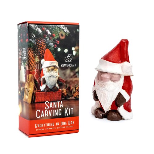 ビーバークラフト サンタカービングセット Beaver Craft DIY06 Santa Carving Kit Complete Starter Whittling Kit
