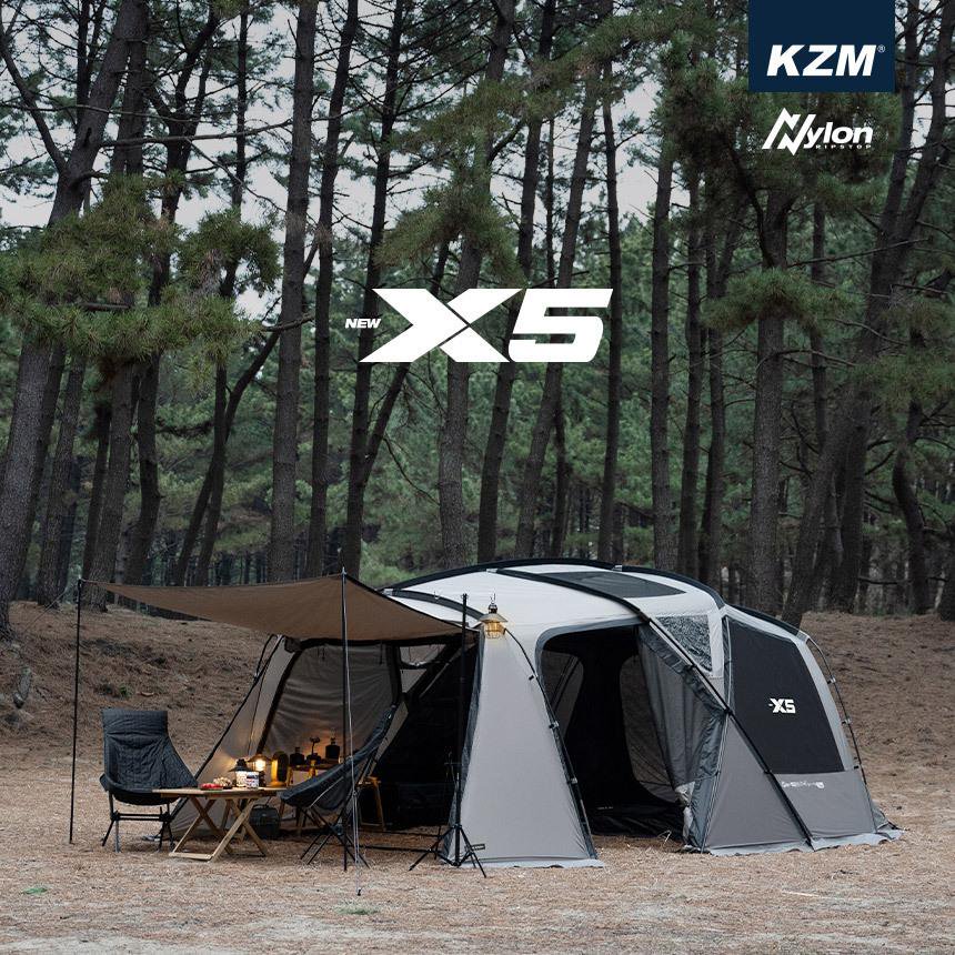 KZM NEW X5 テント 4～5人用 大型テント ファミリーテント リビング 