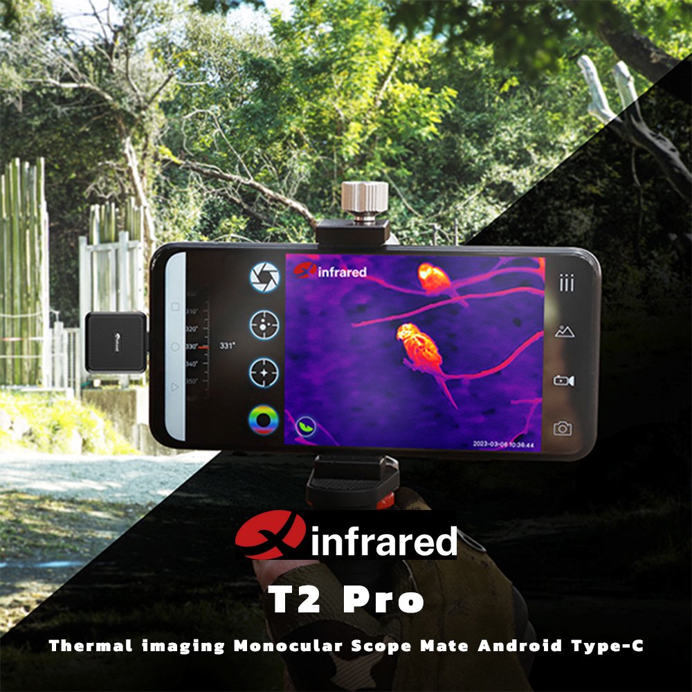 Xinfrared InfiRay T2 Pro Thermal imaging Monocular Scope Mate Android  Type-C エックスインフラレッド インファーマリー サーマル画像機器 サーマルカメラ スマートフォン赤外線熱画像カメラ熱画像装置 熱赤外線 ...