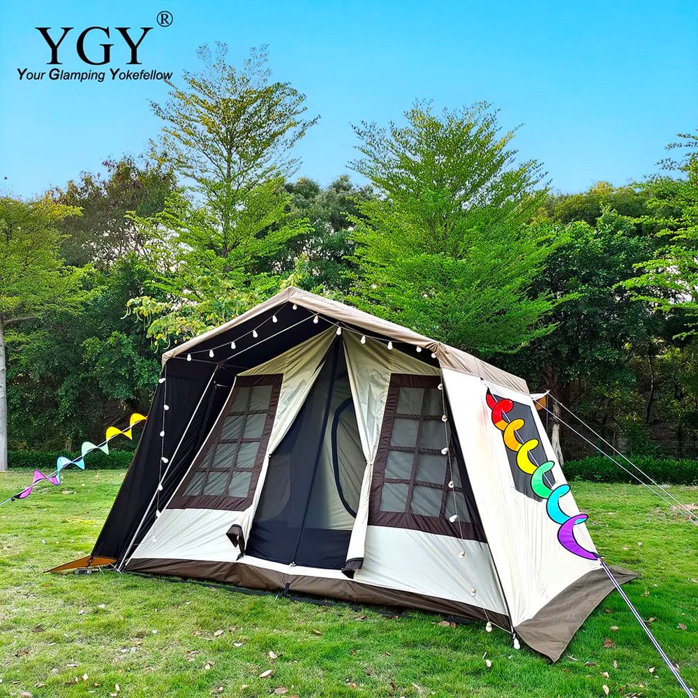 YGY ハットテント 4-6人用 ロッジ型テント | 屋外キャンプに最適