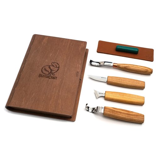 BeaverCraft Extended Wood Carving Set S18x Limited Edition, wood