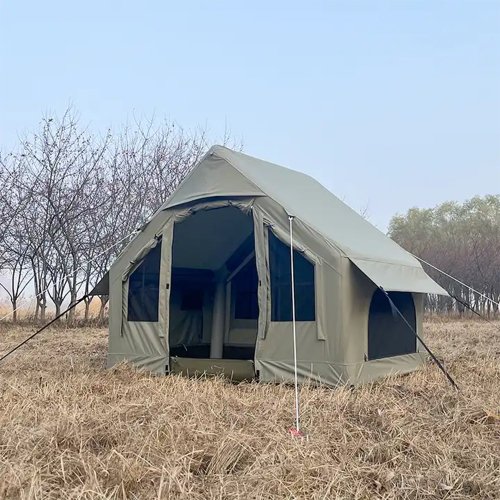 プレイドゥ インフレータブルキャンプテント エアテント 2人用 TCテント ロッジ型テント 家型テント PlayDo Inflatable Camping Family Air Tent
