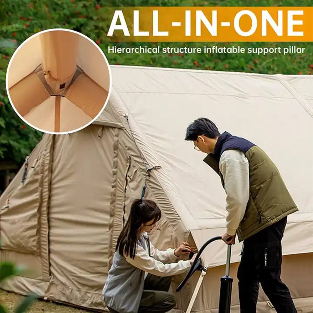 Big Bear Cotton Inflatable Tent ビッグベア コットンインフレータブルテント 大型ロッジ型テント エアーテント ビンテージテント ポンプ付き Tent-I1
