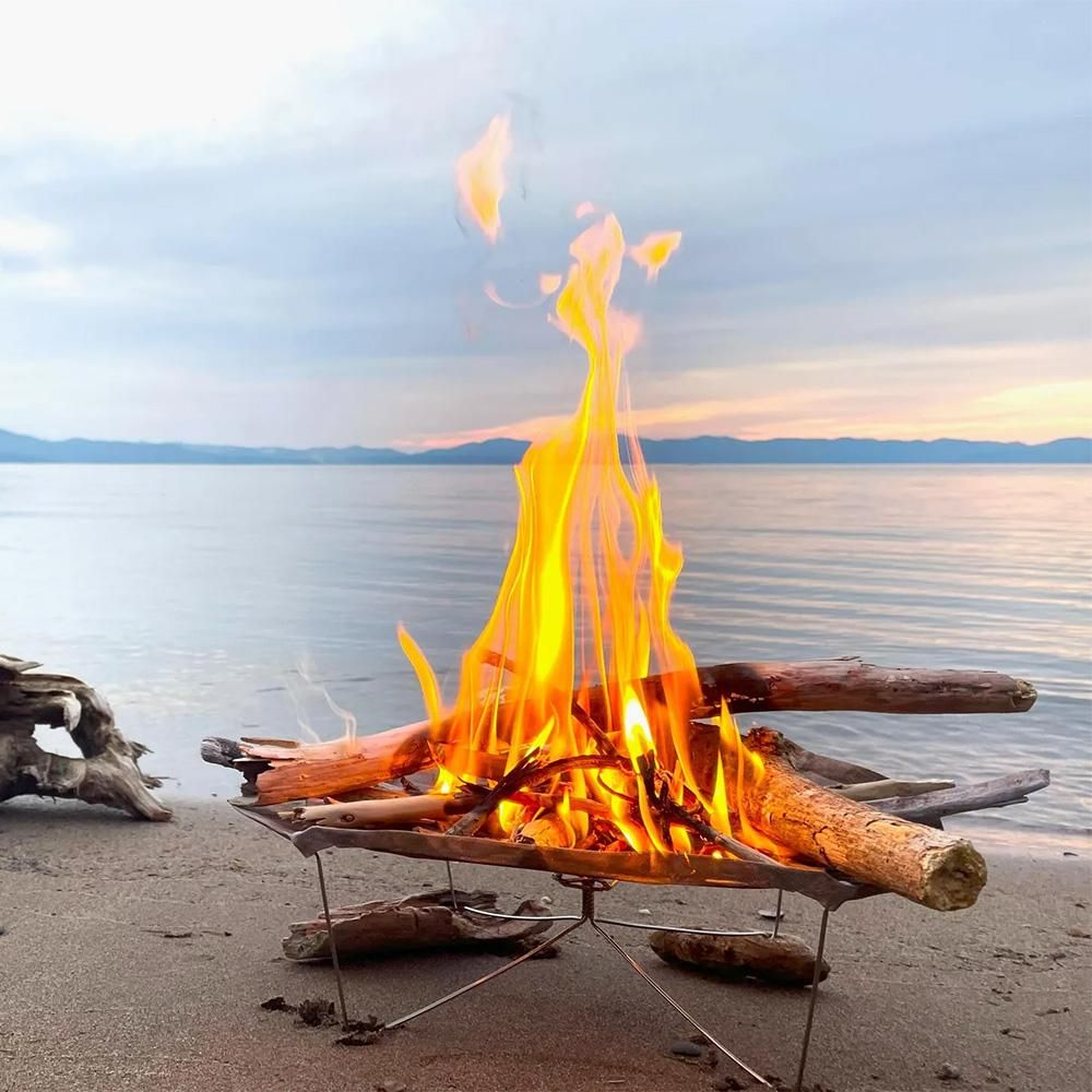 焚き火台 折りたたみ 軽量 ファイヤースタンド アウトドア キャンプ BBQ バーベキュー camp outdoor bonfire