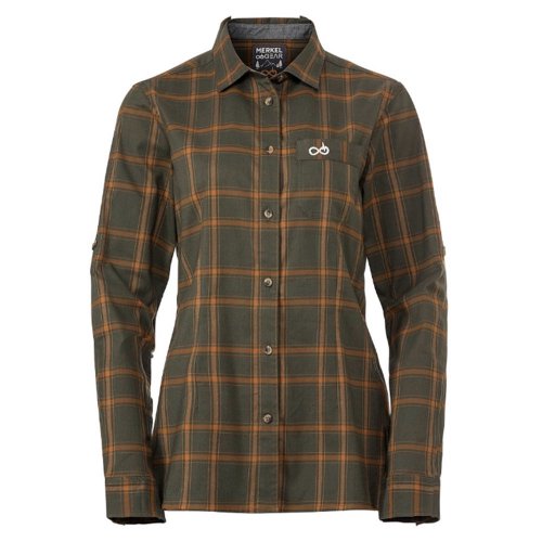 륱  ѡ å ֥饦 ʥݥꥨƥ Merkel Gear EXPERT CHECK BLOUSE WOMEN
