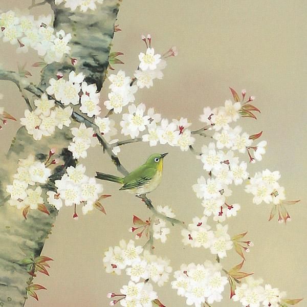 ★忍★掛軸 桜に小禽 画：太田研二 三宝堂オンラインショップ