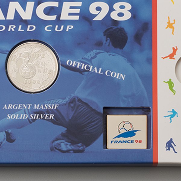 1998年フランスワールドカップ記念銀貨 限定20点　ー 三宝堂オンラインショップ