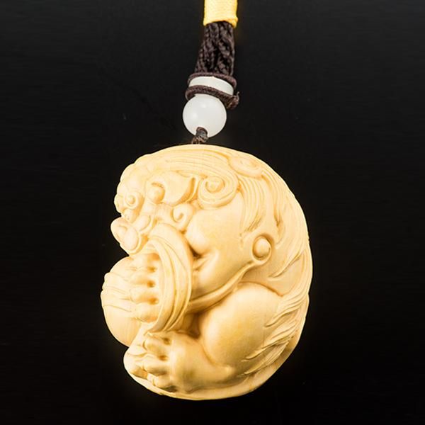 黄楊根付 龍の子 貔貅 ー三宝堂オンラインショップ