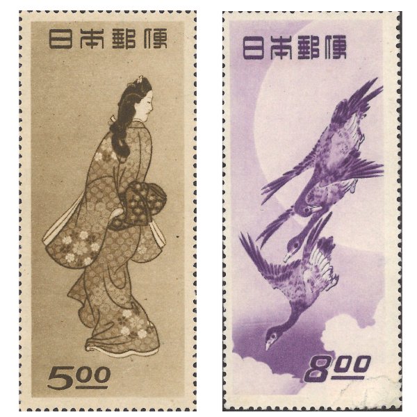 超稀少な切手四天王が勢揃い 昭和の「切手趣味週間」全種 額装　ー 三宝堂オンラインショップ