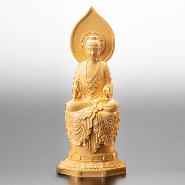 中国国家級工芸美術大師 葉小鵬作 細工彫り『阿弥陀三尊』本柘植/切