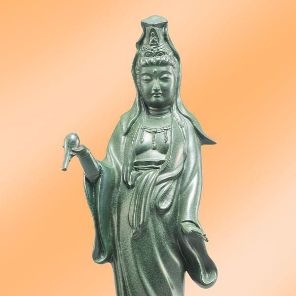 アルタイ隕石 千手観音彫刻 47g 鑑別書 慈母観音 石黒 孫七（号：正彦） 作 -三宝堂オンラインショップ