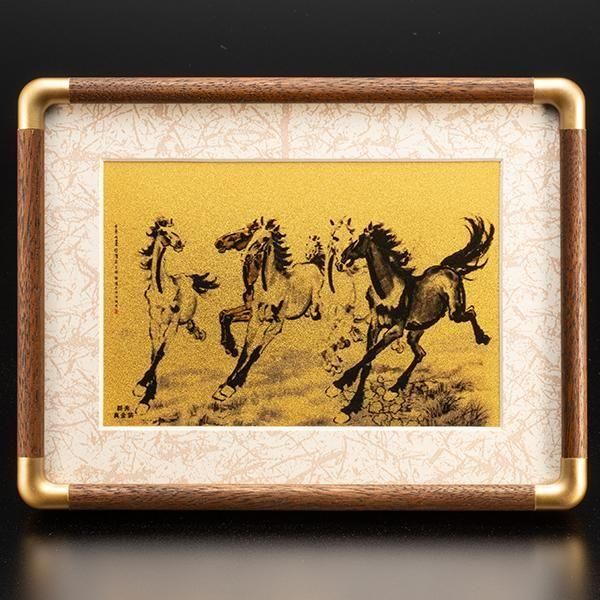 金箔画 六駿図 ー 三宝堂オンラインショップ