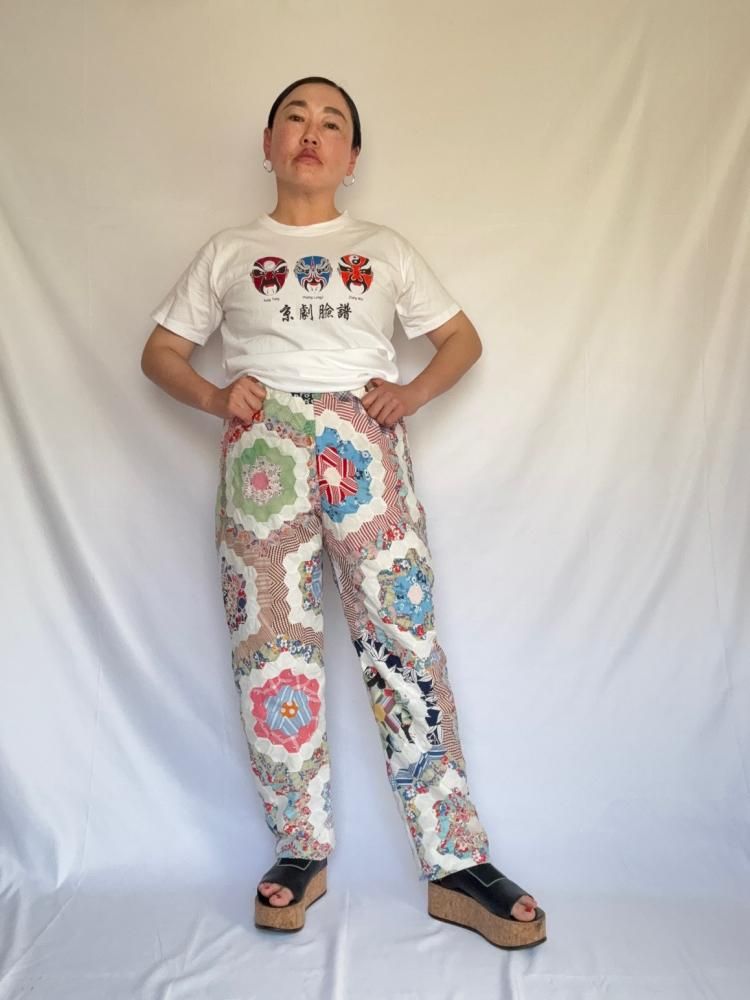 <img class='new_mark_img1' src='https://img.shop-pro.jp/img/new/icons61.gif' style='border:none;display:inline;margin:0px;padding:0px;width:auto;' />moderate original antique quilt top pants