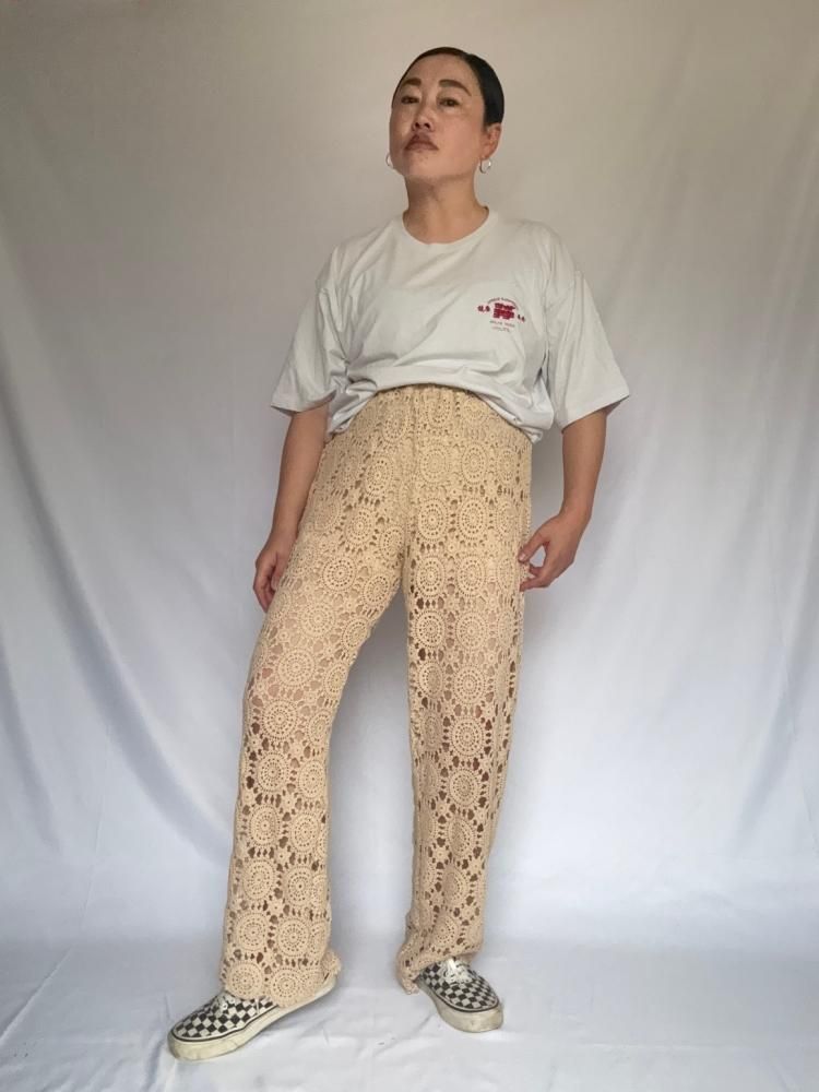 <img class='new_mark_img1' src='https://img.shop-pro.jp/img/new/icons47.gif' style='border:none;display:inline;margin:0px;padding:0px;width:auto;' />moderate original crochet pants NO1