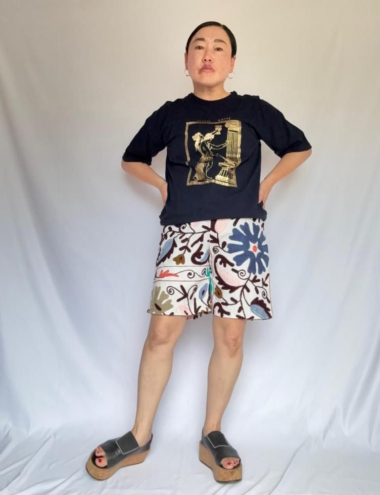 <img class='new_mark_img1' src='https://img.shop-pro.jp/img/new/icons61.gif' style='border:none;display:inline;margin:0px;padding:0px;width:auto;' />moderate original embroidered shorts BLUE