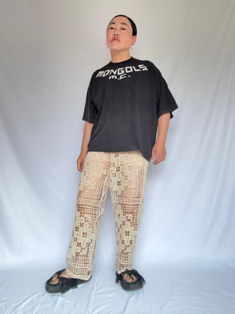 <img class='new_mark_img1' src='https://img.shop-pro.jp/img/new/icons61.gif' style='border:none;display:inline;margin:0px;padding:0px;width:auto;' />moderate original crochet lace pants NO1