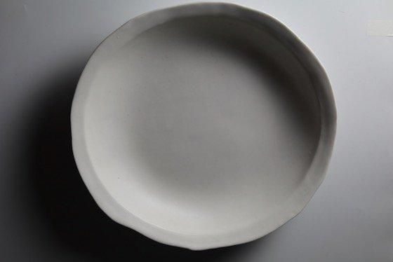 馬場勝文 陶工房 白磁マット リムオーバル 深鉢（大） ボウル 食器