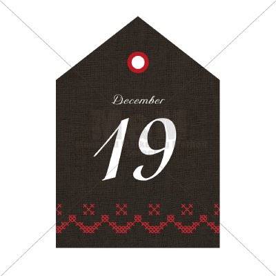 カード素材 クロスステッチ クリスマスミニカード06 19 ブラック レッド ホワイト M M Collection