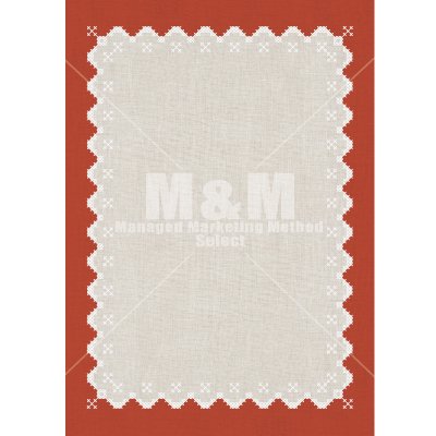 パターン素材 クロスステッチc23 ボックス レッド プレーンベージュ ホワイト M M Collection