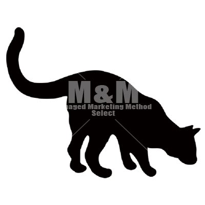 イラスト素材 ハロウィン 黒猫 シルエット M M Collection