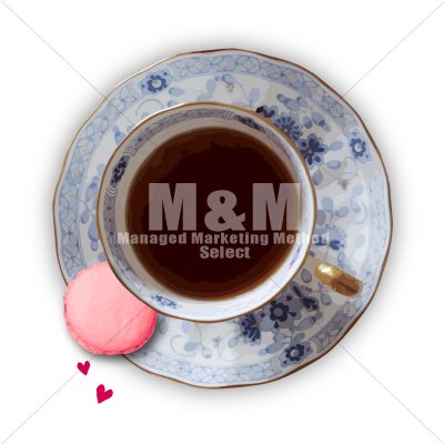 イラスト素材 小物 雑貨 コーヒーカップ マカロン ハート M M Collection