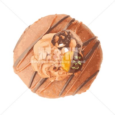 イラスト素材 小物 スイーツ マカロンとクッキーのカップケーキ M M Collection