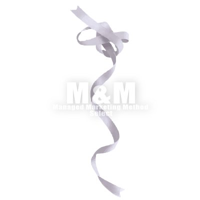 イラスト素材 Ribbon リボン 淡いグレイの長いリボン M M Collection