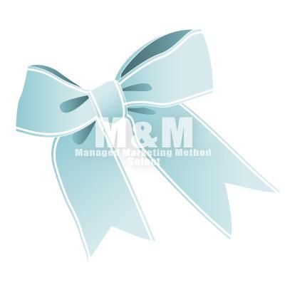 イラスト素材 Ribbon リボン 爽やかな水色のリボン M M Collection