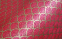 ネパール手漉き紙ピンクとゴールド波模様ペーパー/包装紙/ラッピングペーパー の商品画像