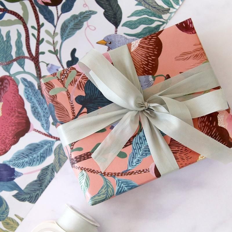 テレボート 花と鳥の柄 包装 テレボート 花と鳥の柄 包装