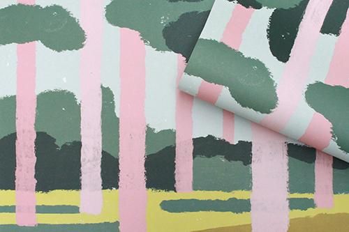 Pink Forest柄包装紙 おしゃれな海外包装紙 かわいいラッピングペーパーの専門店 Pink Forest柄包装紙 おしゃれな海外包装紙 かわいいラッピングペーパーの専門店