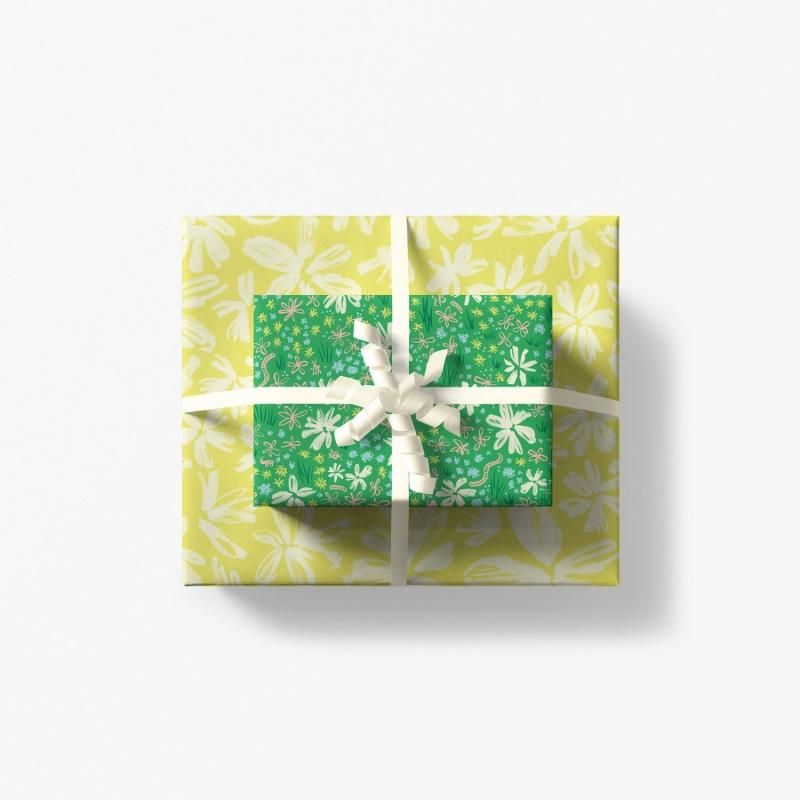 朝の草原柄 ダブルサイド包装紙/ラッピングペーパー - おしゃれな海外