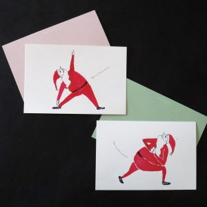 ヨガサンタX'masポストカード 2枚セット(送料込)の商品画像