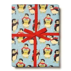 ネパール手漉き紙青と金の波模様ペーパー/包装紙/ラッピングペーパー