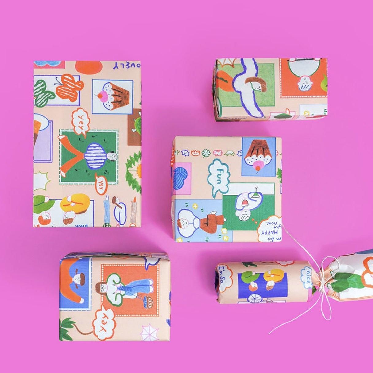 海外 韓国 大量 ラッピングペーパー 250柄 1500枚セット トレーシングペーパーHOSEKI柄[A3]4枚セット - おしゃれな海外