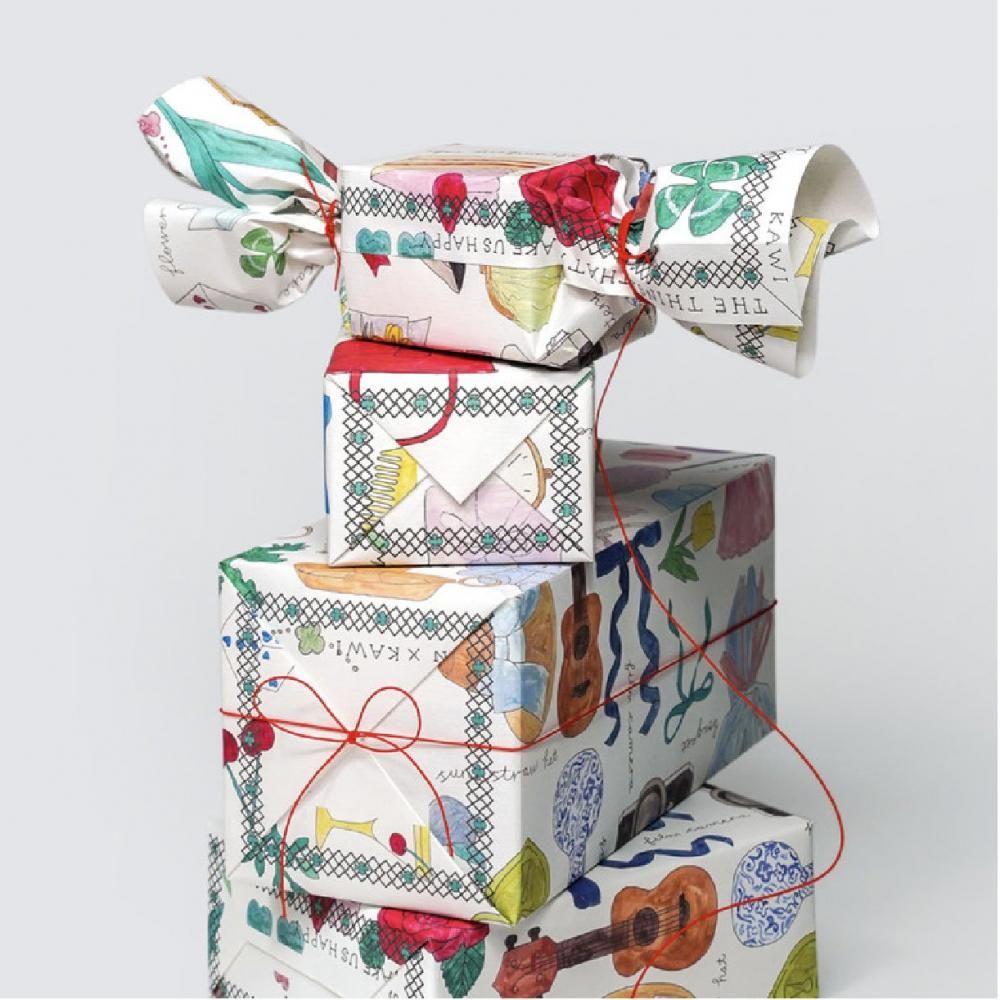 33 Go back柄【KAWI】 包装紙/ラッピングペーパー - おしゃれな海外