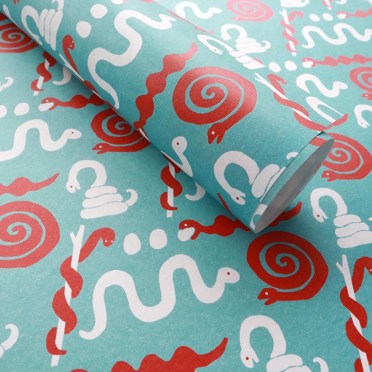 スネーク柄 ラッピングペーパー/包装紙 5枚 - おしゃれな海外包装紙