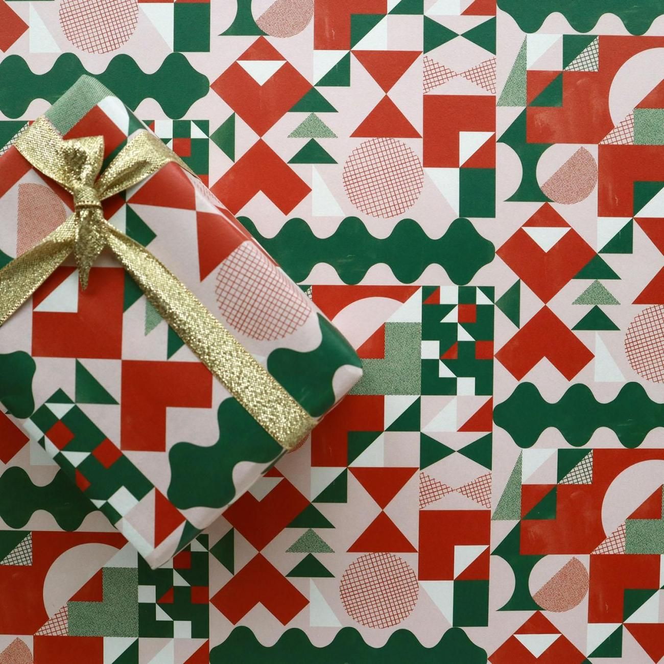 ジオノエル柄ラッピングペーパー/包装紙 5枚 - おしゃれな海外