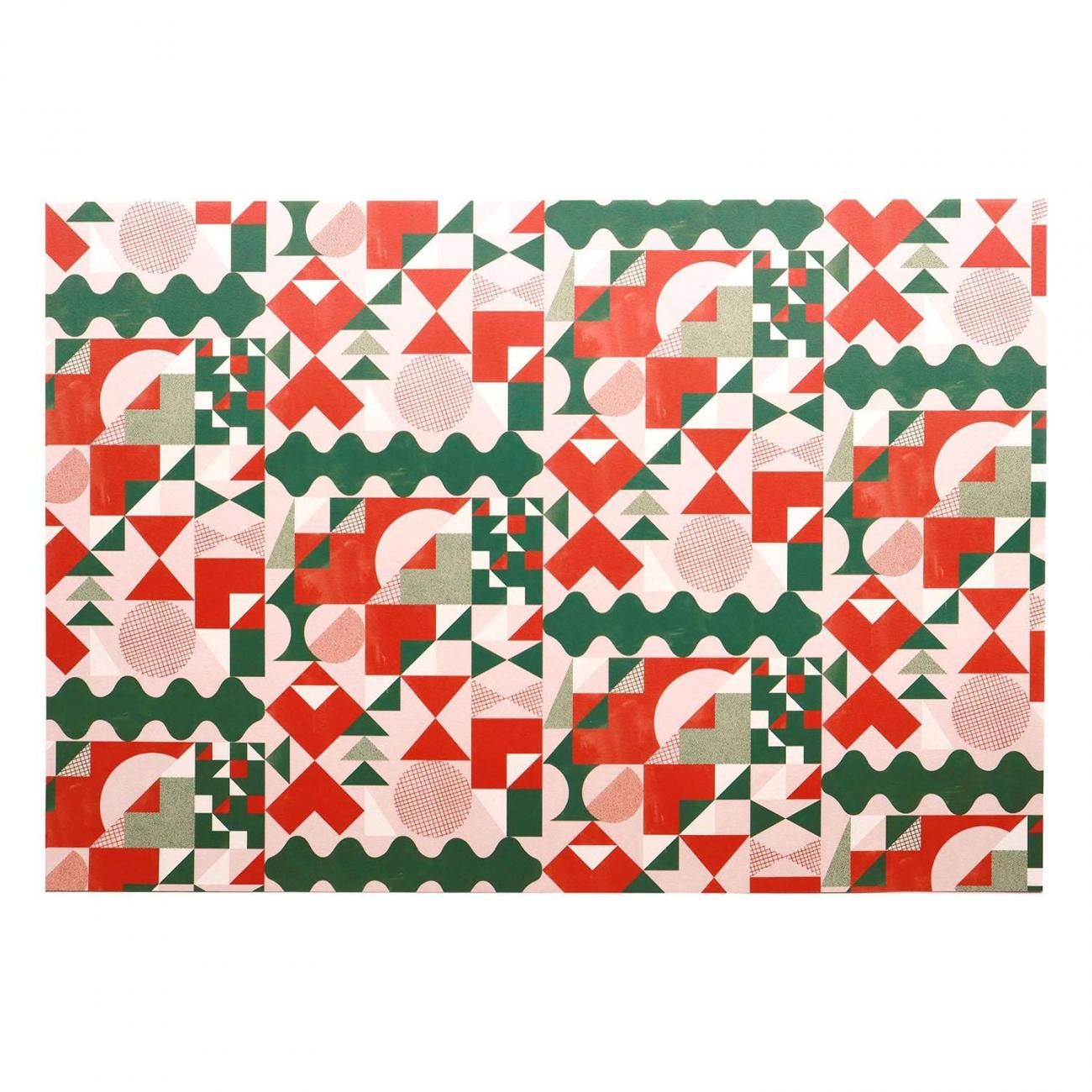 ジオノエル柄ラッピングペーパー/包装紙 5枚 - おしゃれな海外