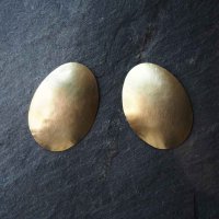 egg earrings brass