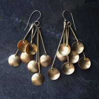 Bunch earrings brass
