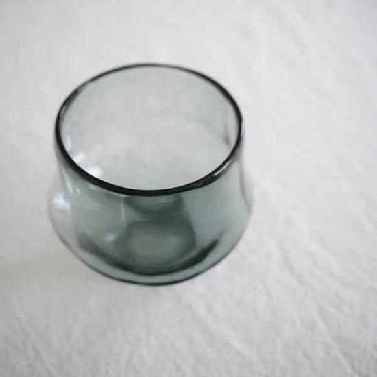 吹きガラス 蓋物 ( 振出 ) 江戸切子 SAIHO 硝子工房彩鳳 Hari 玻璃 MC-288 オールド 亀甲