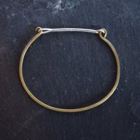 Brass+Silver Thin hook bracelet