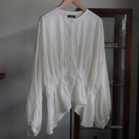 Tuck blouse hemp hira WH [ size : Free ]