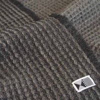 kijihaba scarf Waffle Charcoal Grey