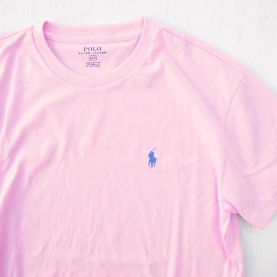 【RALPH LAUREN】 1P PONY CREW NECK T-SHIRTS - CARMEL PINK　ラルフローレン クルーネックTシャツ  ピンク - NY直輸入の日本未発売のアイテムをセレクトするブティック　pieces boutique(ピーシーズ・ブティック)